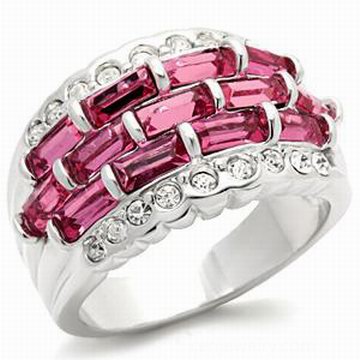 SWAROVSKI CRYSTALS 5-ROW DRESS RING-sz8/10